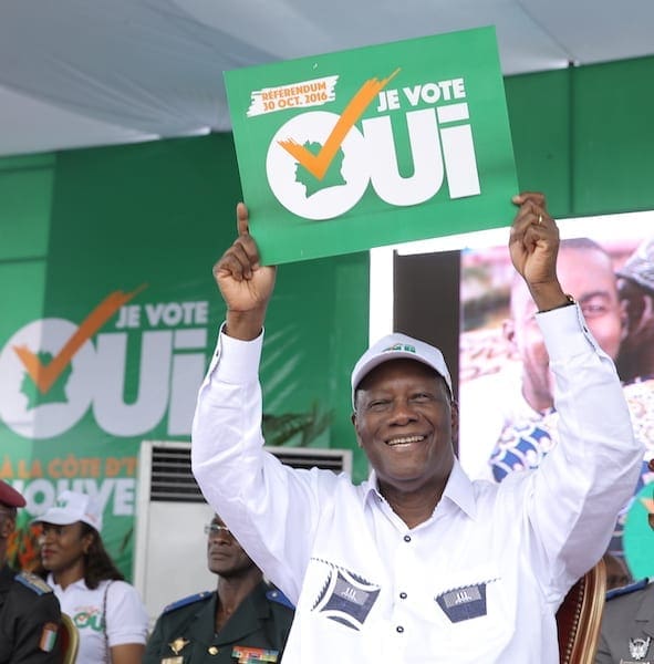 Le référendum de dimanche, une « occasion unique de faire le choix de la paix et de la stabilité » (Ouattara)