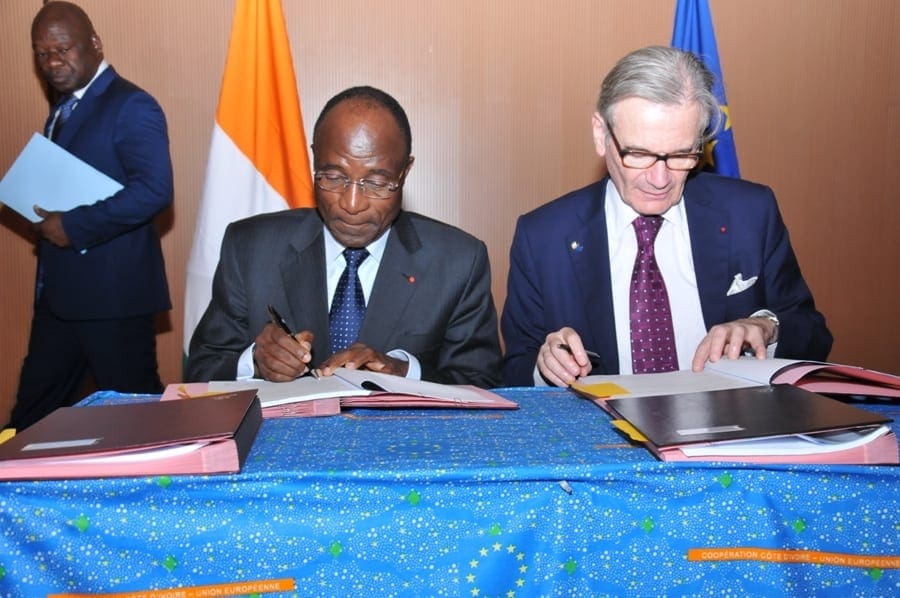 Coopération: 48 milliards de FCFA de l’UE pour 2 projets en Côte d’Ivoire