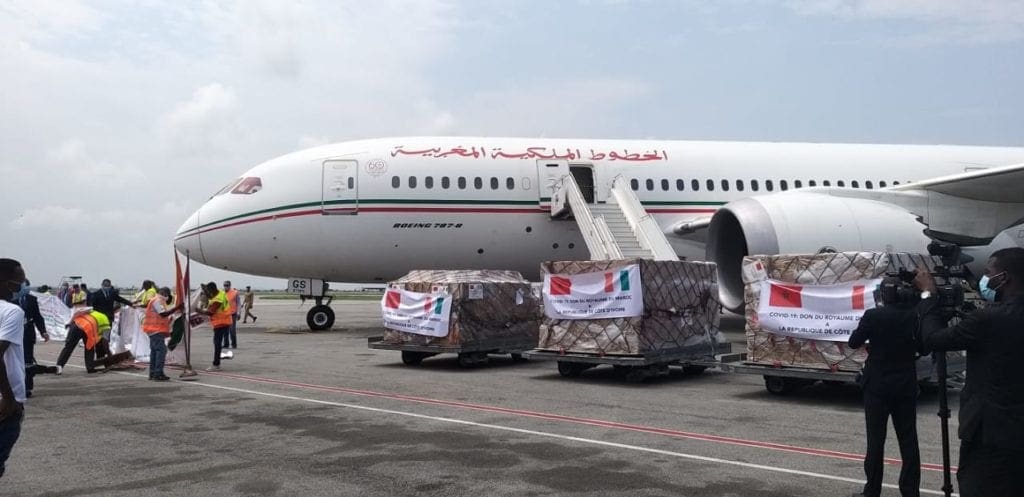 Covid-19 : Arrivée à Abidjan de l’aide médicale marocaine destinée à la Côte d’Ivoire