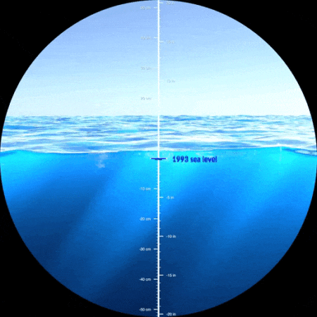 Vie et Terre Cette animation de la NASA permet de visualiser l’ampleur de la montée des océans