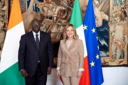 Le Vice-Président De La République A Eu Des Entretiens Avec La Présidente Du Conseil Des Ministres Italien Et Le PDG Du Groupe ENI, À Rome
