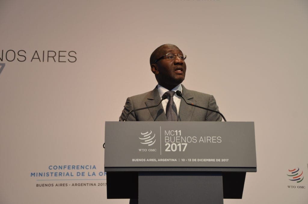 La Côte d’Ivoire appelle l’OMC à assurer un « équilibre » dans l’accès aux marchés